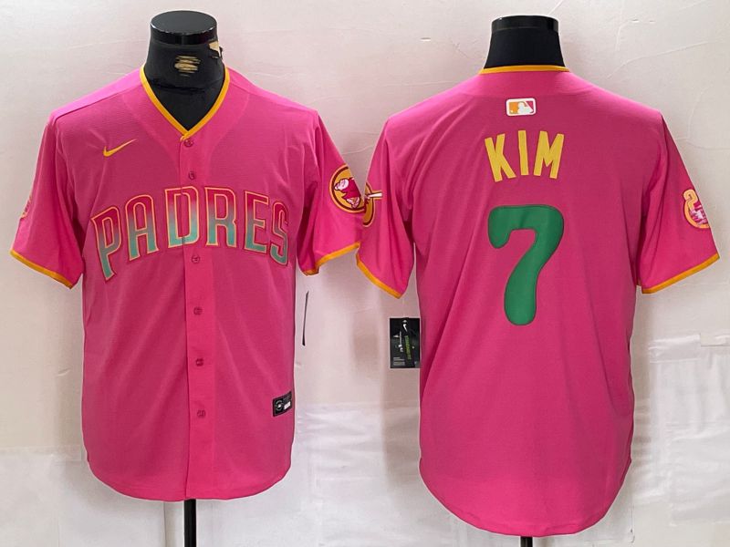 Men San Diego Padres #7 Kim Pink Jointly 2024 Nike MLB Jersey style 10->san diego padres->MLB Jersey